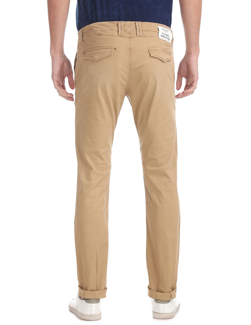 Flying Machine Casual Wear Solid  Men Trousers